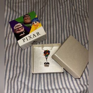 Pixar Up Adventure House Balloon Silver Plated Pendant Necklace, 18"